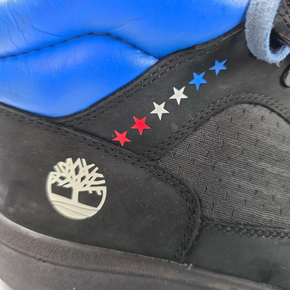 Timberland Philadelphia 76ers NBA Boots Black Blue Red Nubuck Mens TB0A2255